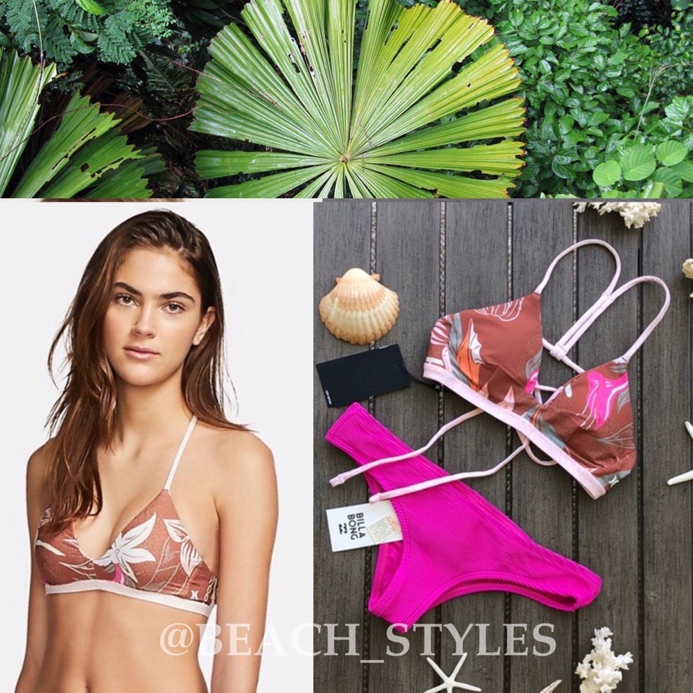 🌴🌼HURLEY- QUICK DRY DOMINO BIKINI SET🌼🌴 - Picture 1 of 11